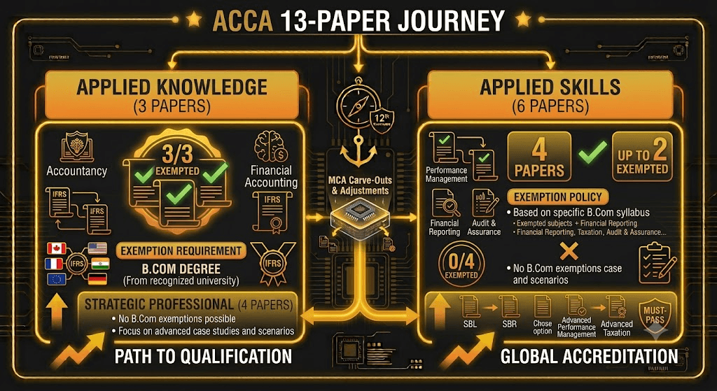 ACCA Exemptions for BCom Graduates: Complete Process, Fee Breakdown & Strategic Guide 
